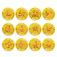 C賞-十二生肖紀念金幣(隨機出貨) 純銅包金