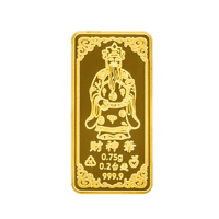 Jove gold 漾金飾 財神招財黃金條塊 金重約0.75g
