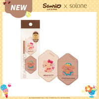 O賞-【Solone】Sanrio X Solone烤焦粉撲組 / 氣墊六角手指撲(Kitty&布丁狗)