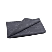 C賞-【CHANEL 香奈兒】經典斜紋CHANEL字母羊毛混紡圍巾(黑灰色AAA874-GRAY)