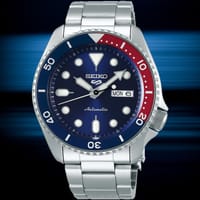 A賞-【SEIKO 精工】官方授權 5 Sports 可樂圈水鬼 機械錶(SRPD53K1/4R36-07G0R)