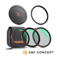 A賞-【K&F Concept】Nano-X磁吸式鏡頭濾鏡套組 CPL/ND2–32/黑柔焦 1/4 濾鏡 82mm (公司貨)