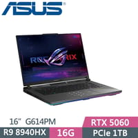 A賞-ROG Strix G16 G614PM-0024C8940HX-NBL (R9-8940HX/16G/1TB SSD/RTX5060/2.5K/16