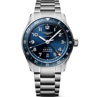 A賞-LONGINES 浪琴Spirit 先行者雙時區天文台認證機械錶-42mm(L3.812.4.93.6)
