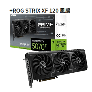 ASUS 華碩 PRIME GeForce RTX 5070 Ti 16GB GDDR7 OC 超頻版 顯示卡+風扇