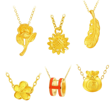 A賞-Prisme Gold999純金 黃金墜飾項鍊(隨機出貨) 金重:約0.02錢
