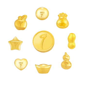 ust Gold 鎮金店 9999黃金小金豆(隨機出貨) 金重約:1g