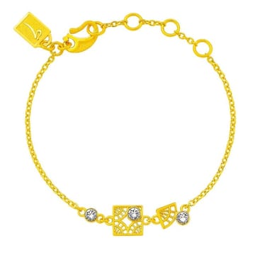 【Just Gold 鎮金店】藝綻 Linea Bloom 黃金手鍊 (新品上市)