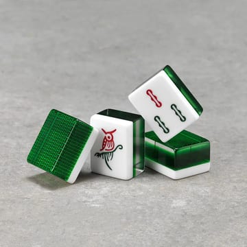 A賞-東方不敗 207/琉璃花紋手打麻將33mm(綠/灰)