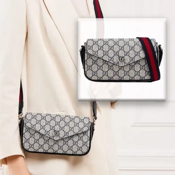 A賞-GUCCI 764961 經典ophidia系列GG supreme帆布迷你翻蓋肩背/斜背包